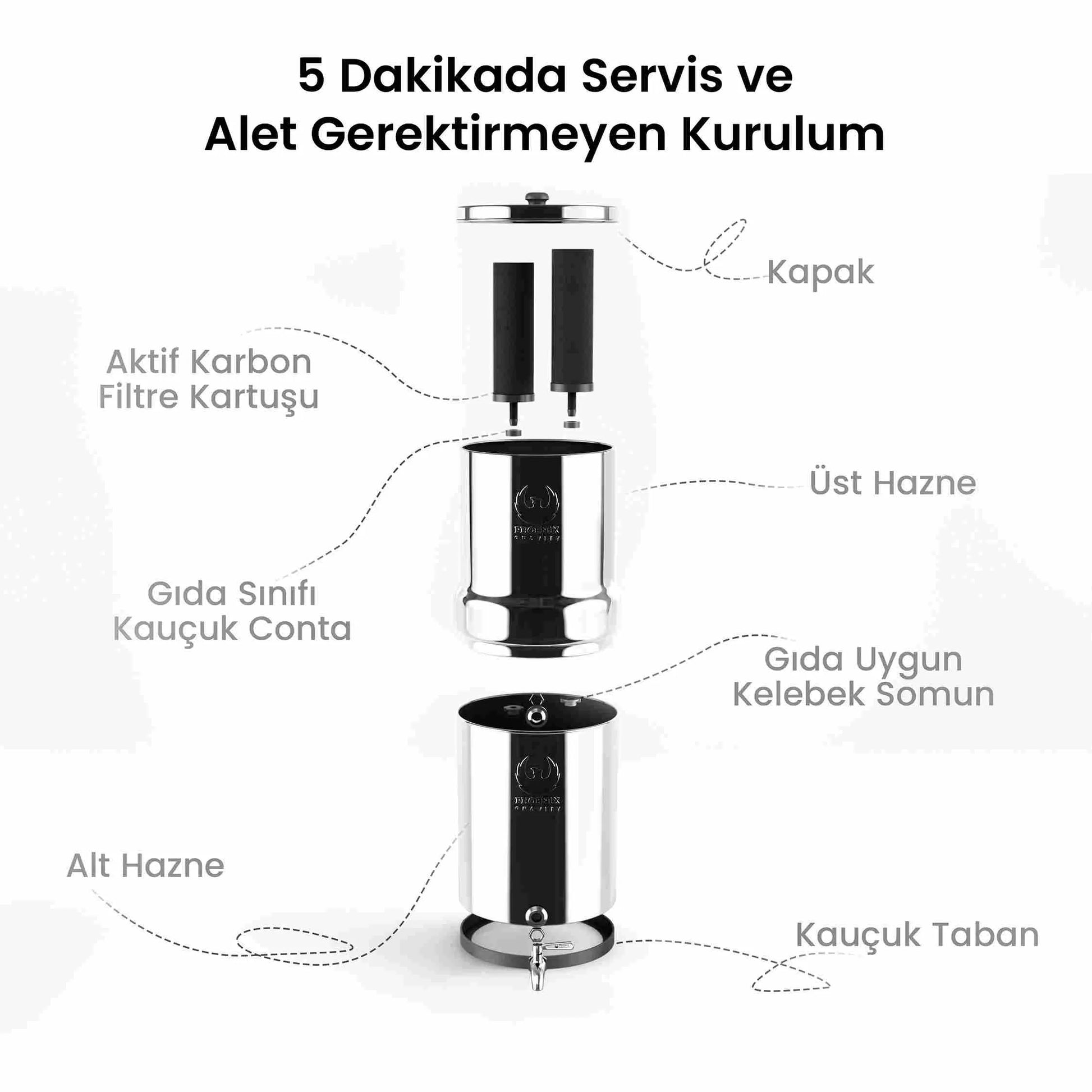 Phoenix Gravity Su Arıtma Cihazı - 8 Lt